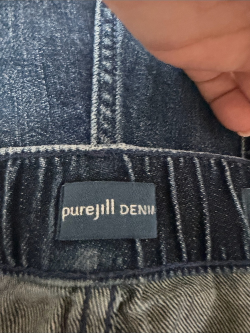 J. Jill Denim Relaxed Ankle Pull On Jean Large Tall Stretch Minimalist Casual - Picture 4 of 9